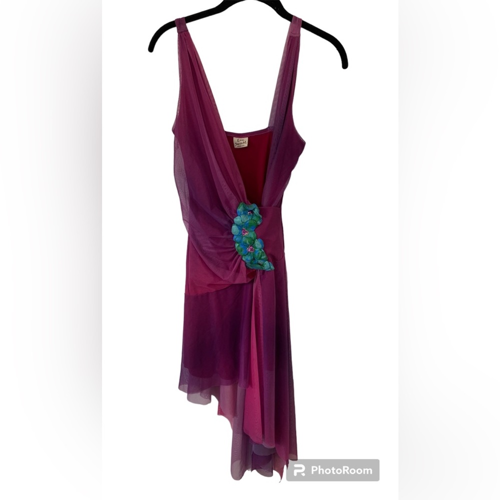 EMA SAVAHL COUTURE MESH FLOWER VINTAGE DRESS